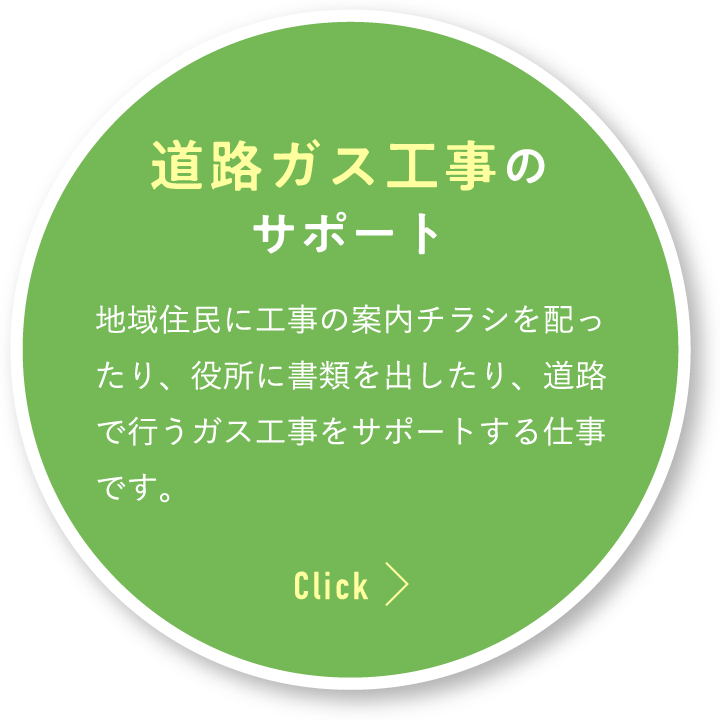 道路ガス工事のサポート