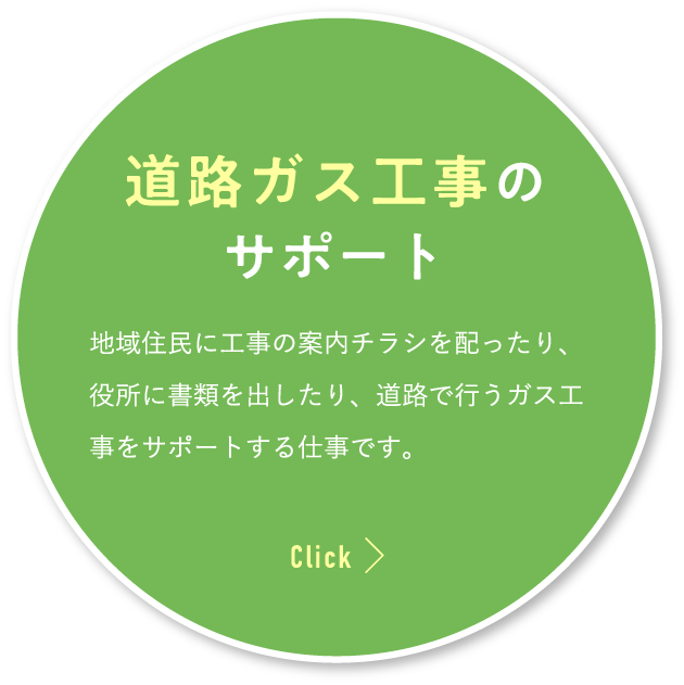 道路ガス工事のサポート