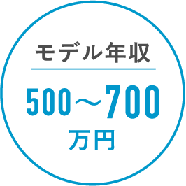 モデル年収500?700万円